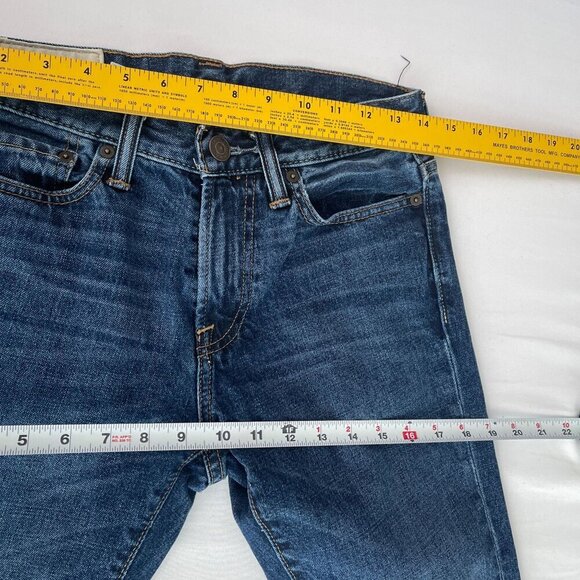 Abercrombie & Fitch Skinny Jeans Medium Wash Denim Mid-Rise Blue Mens 26x28 - Picture 9 of 14